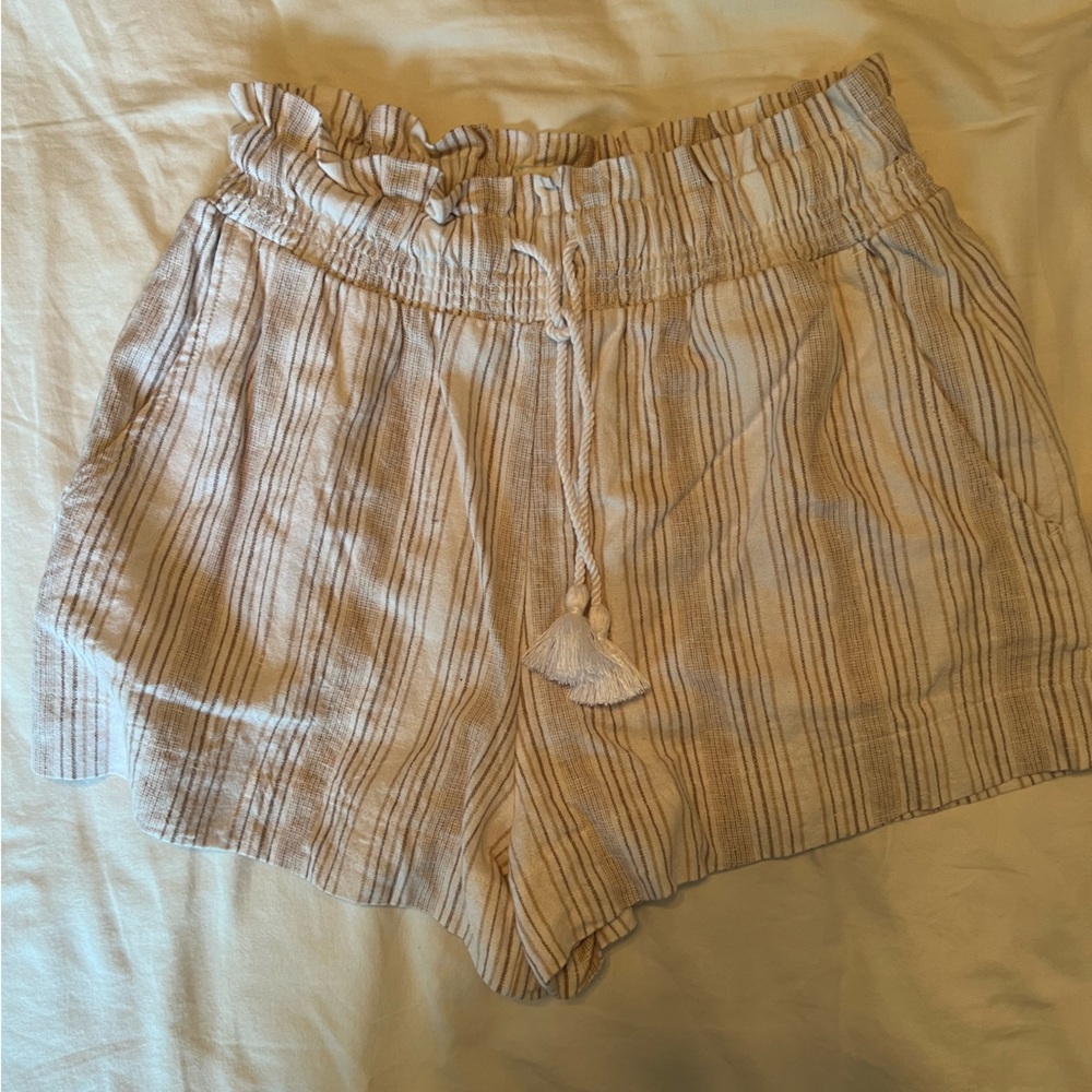 Abercrombie & Fitch linen blend pull on shorts
